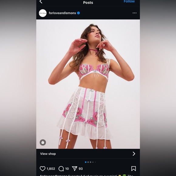 FOR LOVE AND LEMONS Festival Floral Slip Skirt - Picture 2 of 9